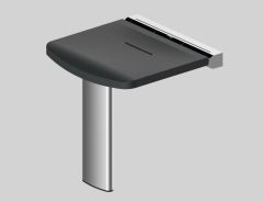 ONYX FOLD-UP SHOWER SEAT BLACK