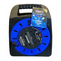 25M CABLE REEL 4-WAY SOCKET EXTENSION LEAD