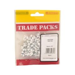 CENTURION TRADE PACKS CABLE CLIP - WHITE - 3.5MM (100 PK)