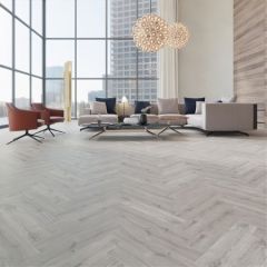 Allora Chateau Grey Herringbone SPC Flooring Pack