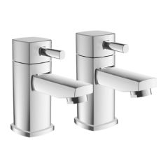 TOULON BATH PILLAR TAPS (CHROME)