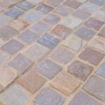 PAVESTONE RAJ BLEND SANDSTONE SETTS 200MMX100MM 20-30MM (500 PER CRATE)